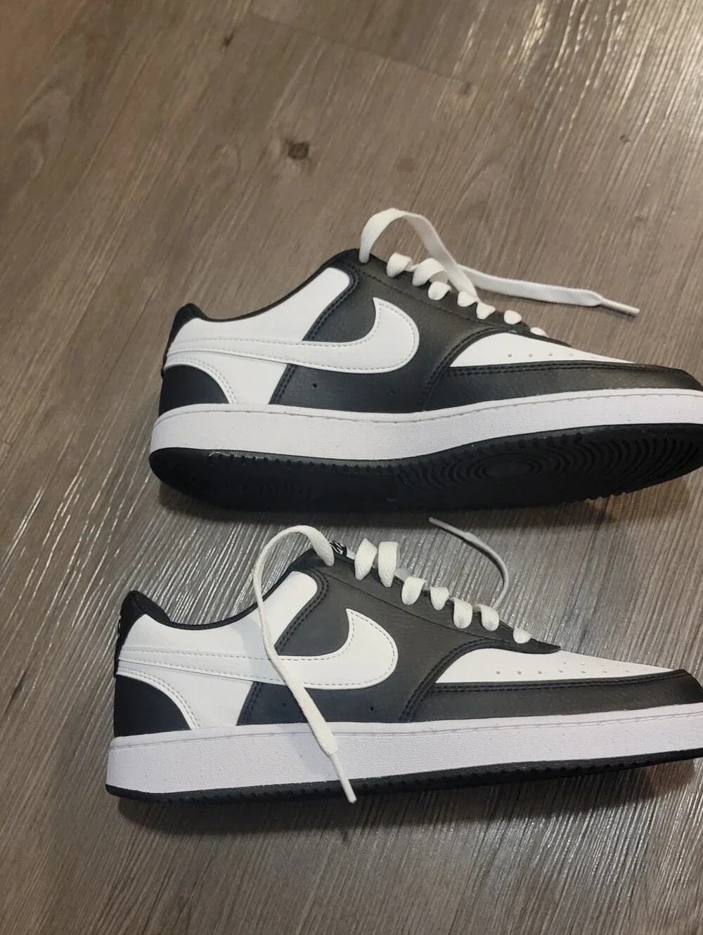 Nike Black and White Court Sneakers
